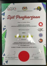 sijil 5 bintang QE pada APIC 2019