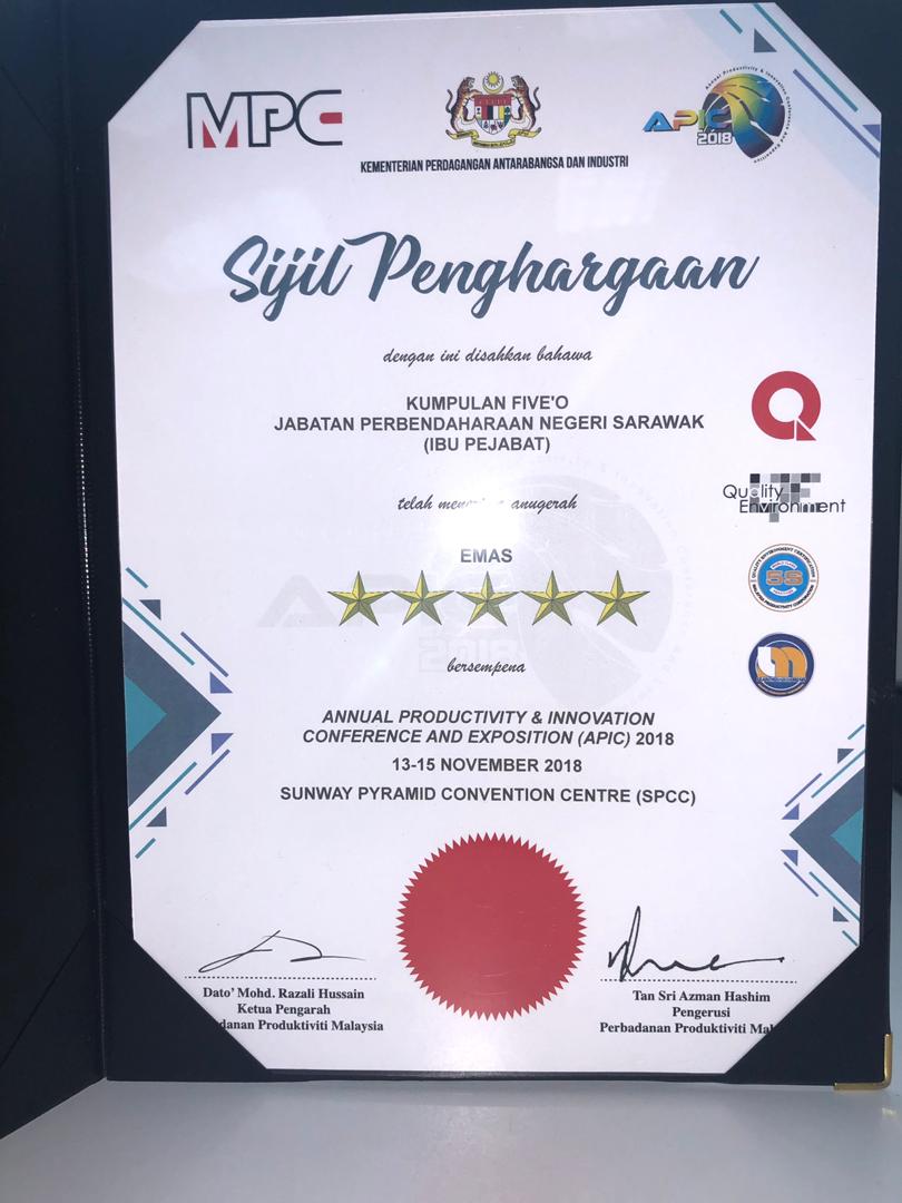 sijil emas qe five o 2019